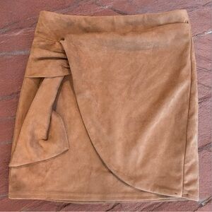 Altar'd State camel tan Mini Wrap Skirt